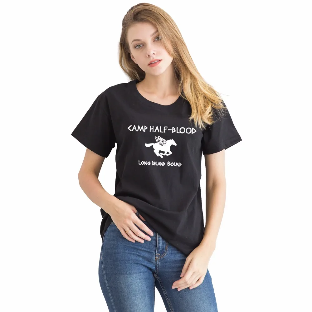 Полукровок рубашка Перси посвященная Джексону полукровок Лонг Айленд буквенный