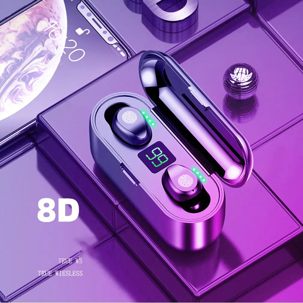 TWS Bluetooth V5.0 беспроводной сенсорный наушник светодиодный дисплей стерео спортивные наушники 2000 мАч Мощность d35
