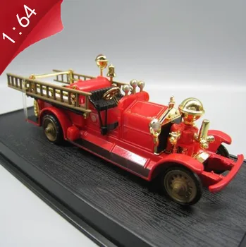 

1/64 13CM alloy die-casting vehicle classic metal 1924 ahrens fox fire truck SUV car model F adult children boys gift collection