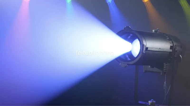 E-1x-10x Pro 200 Вт теплый или холодный белый Светодиодный профиль Френеля пятно Leko светильник IP65 эллипсоидальный с автоматическим зумом открытый