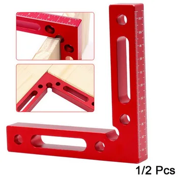 

Positioning Woodworking Fixture Aluminium Alloy 90 Degree Precise Clamping Square Right Angle Clamps Corner Positioning Ruler