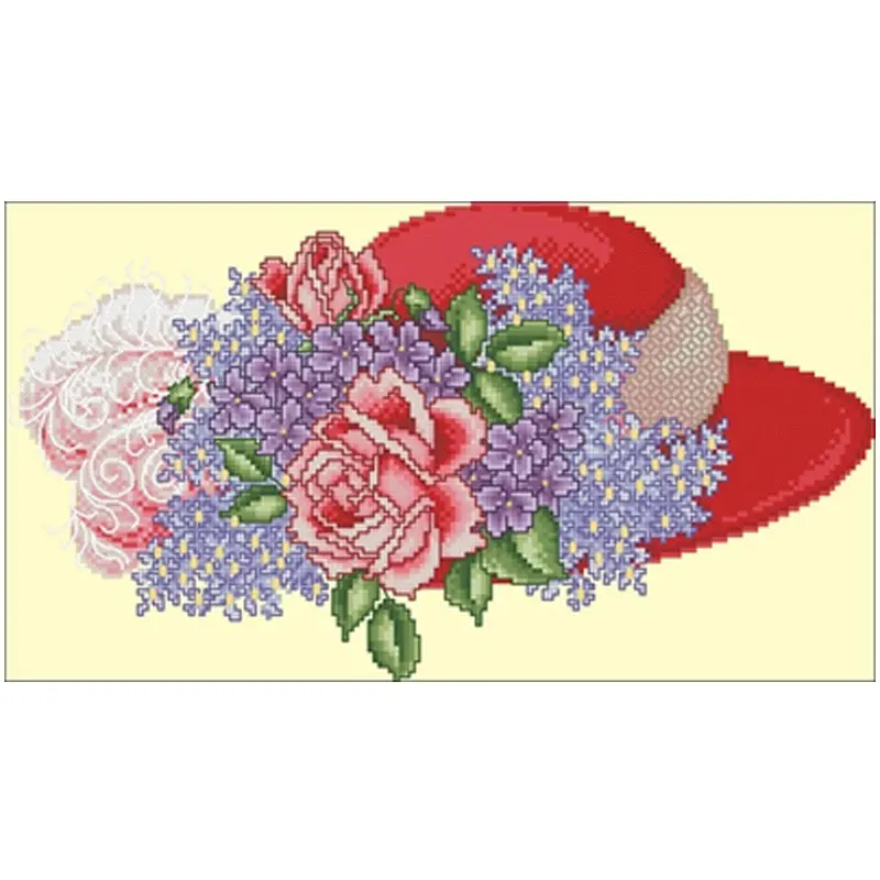 

Chinese Cross Stitch Kits, Embroidery Needlework Sets, Top Beautiful Hat Patterns, Counted Cross Stitch, 11CT, 14CT, 18CT, DIY