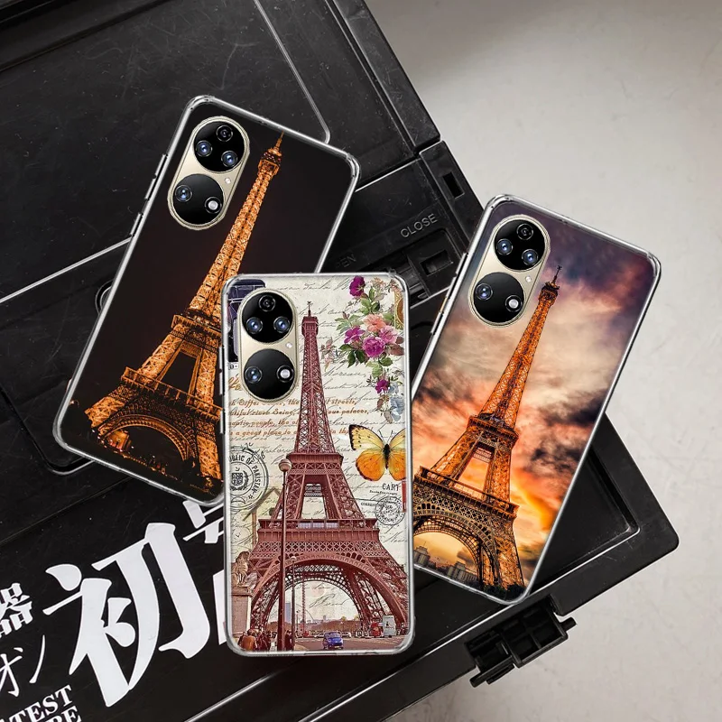 Чехол с Эйфелевой башней для Huawei P50 Pro P40 P30 Lite P20 P10 Mate 40 30 20 10 |