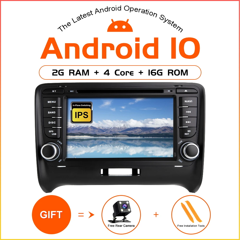  ZLTOOPAI Android 10 Car DVD Player GPS Auto Stereo For AUDI TT MK2 Radio Car Player DVR SWC DSP WIF