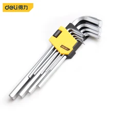 

Deli 9Pcs 1.5mm-10mm Ball-End Hex Allen Key L Wrench Set Torque Long Metric With Sleeve Hand Tools Bicycle Accessories