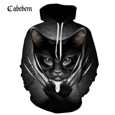 WY-666 Мужская толстовка с капюшоном 3D Женщина-кошка фанатский свитшот с цифровым принтом с длинным рукавом и карманом пуловер мужской повседневный Харадзюку стиль худи в уличном стиле - Цвет: WY-666