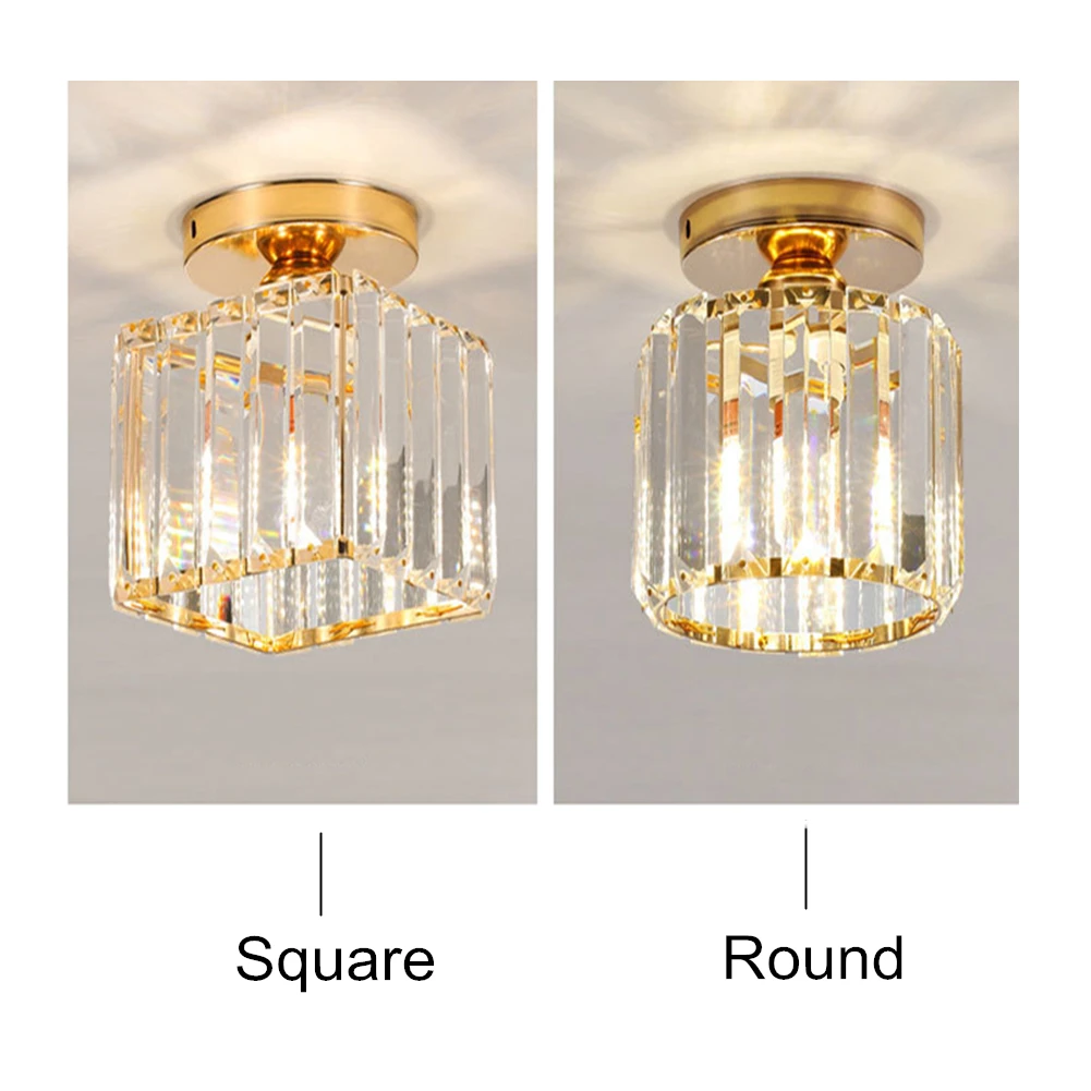 

5.5” Aisle Ceiling Light Crystal Chandelier LED Pendant Modern Lighting Fixture for Corridor Living Room Bedroom Bathroom Hotel