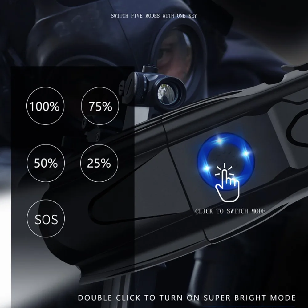 Bike light XHP90 LED flashlight zoom USB rechargeable led light 26650 flashlight waterproof aluminum alloy 5 modes 30S30 (14)