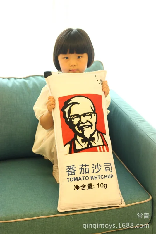 Креативная модель KFC картофель фри кетчуп Подушка большого размера подушка из поролона Подушка Плюшевые игрушки подарок