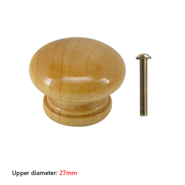 Wooden Drawer Kitchen Cabinet Replacement Natural Wardrobe Knobs Handles Cupboard Door Wood Pull Furniture Hardware