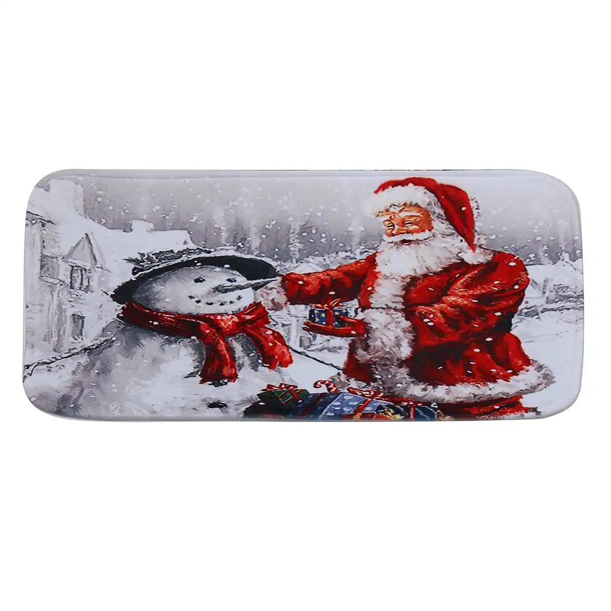 Merry Christmas набор для ванной, снеговик, Санта Клаус, лось, узор, водонепроницаемый, занавеска для душа, крышка для туалета, коврик, нескользящий, ковер, домашний декор