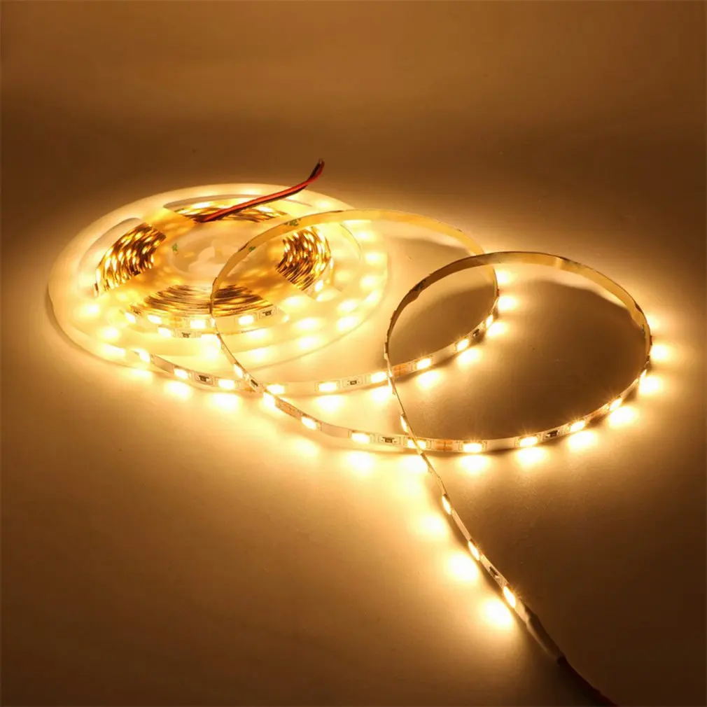 ICOCO 5m Dc12v 300leds 5630smd Bare Board Blackboard 5mm Wide Flexible Light Strip Waterproof Tape String Flexible Ribbon Light - Испускаемый цвет: Тёплый белый