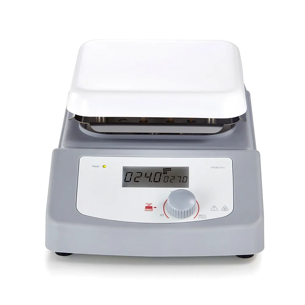 HP380-Pro 실험실 알루미늄 합금 전기 온도 센서 자기 교반기 열 플레이트 실험실 실험실 디지털 380 C 핫 플레이트