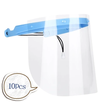 

10Pcs Detachable Protective Face Screen Head Harness Double-Sided​​ Anti-Fog Outdoor Anti-Dust Reusable Full Face Cover Mask