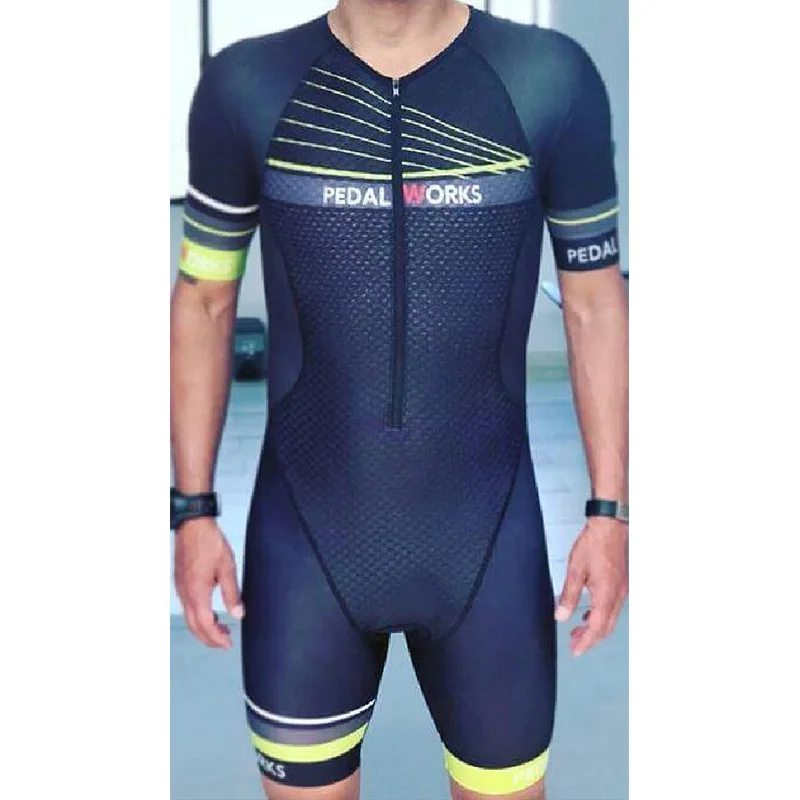 sponge pad Педаль работает с инициалами skinsuit велосипед speedsuit велосипед tri костюм для бега Боди Комплект цельный комбинезон roupa ciclismo - Цвет: sponge pad