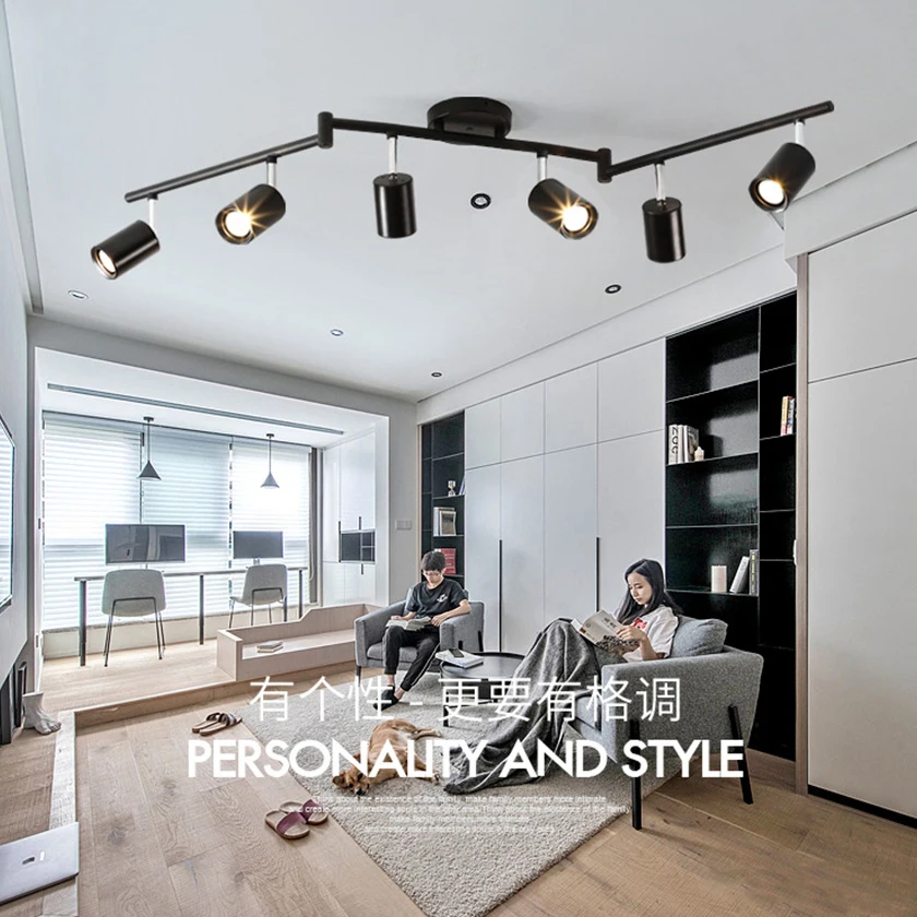 Потолочный светодиодный светильник с 4 / 6 головками вращающийся угловой