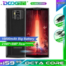 Doogee N100 мобильного телефона 10000 мА/ч, Батарея 5,9 дюймов FHD+ безрамочный экран с Дисплей 21MP+ 8MP Камера 4 Гб Оперативная память 64 Гб Встроенная память Octa Core MT6763 4G смартфон