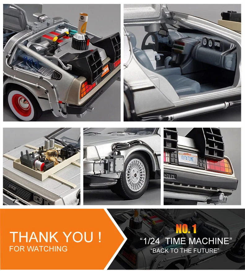 Welly 1:24 литья под давлением сплав модель автомобиля DMC-12 delorean Назад в будущее время машина металлическая игрушка автомобиль для ребенка игрушка подарок коллекция