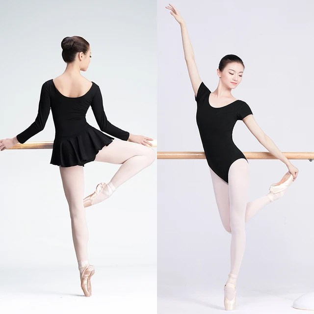 Leotardo de Ballet para mujer, Ropa de baile de Ballet para adultos, Body de manga corta, Ropa de de Spandex de algodón para _ - AliExpress Mobile