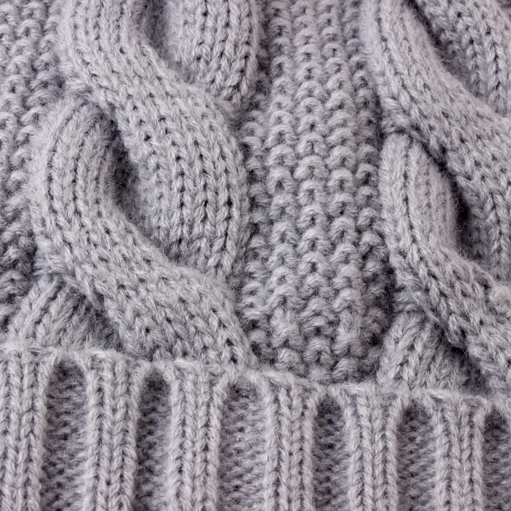 Beanie зимняя женская шапка теплые вязанные шляпы двухслойные утепленные Skullies шапочки Femme Twist вязаные шапки с меховым помпоном
