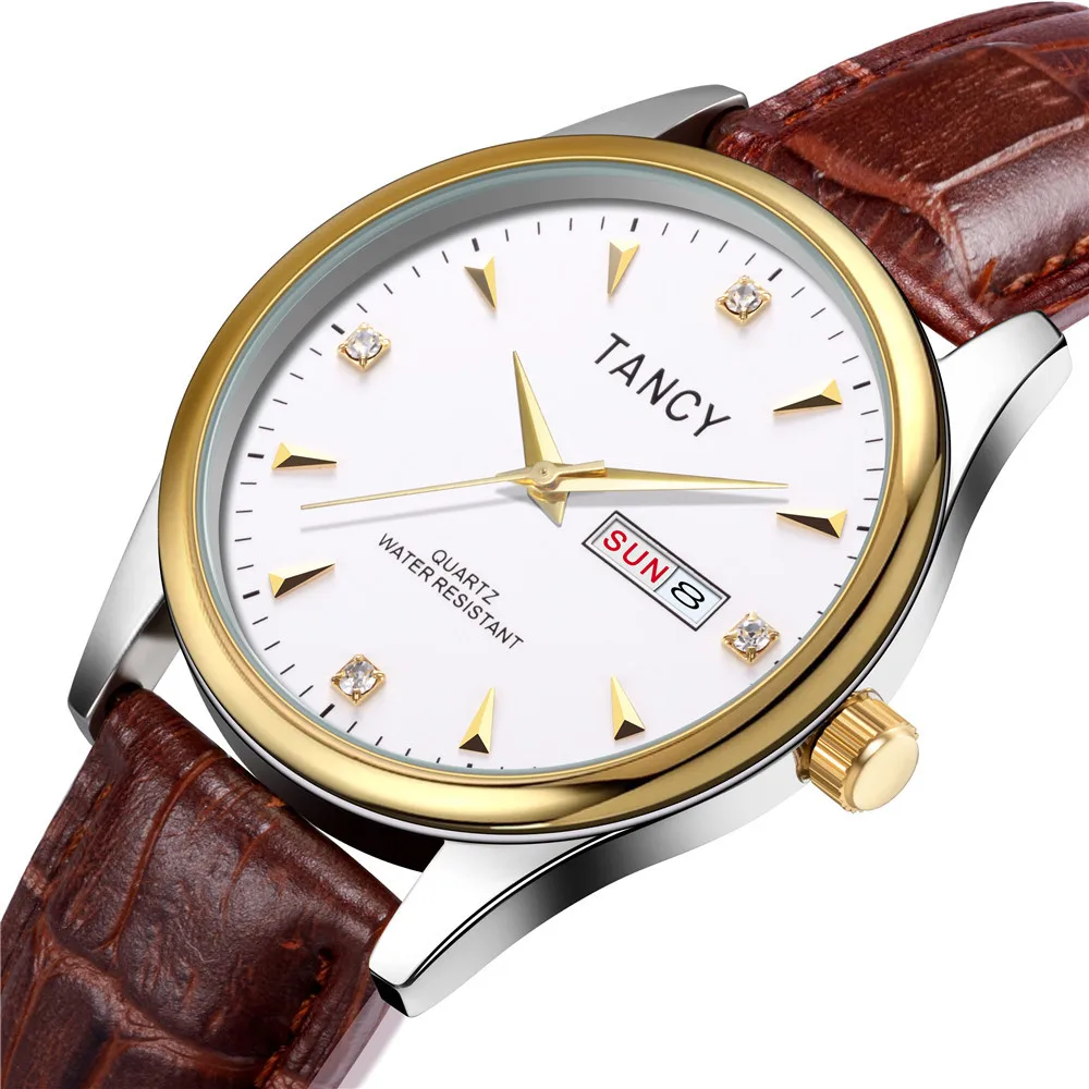 

Online Celebrity Style Men Simple Casual Glorious Fashion Korean-style Waterproof Sports Genuine Leather Quartz Watch a Generati