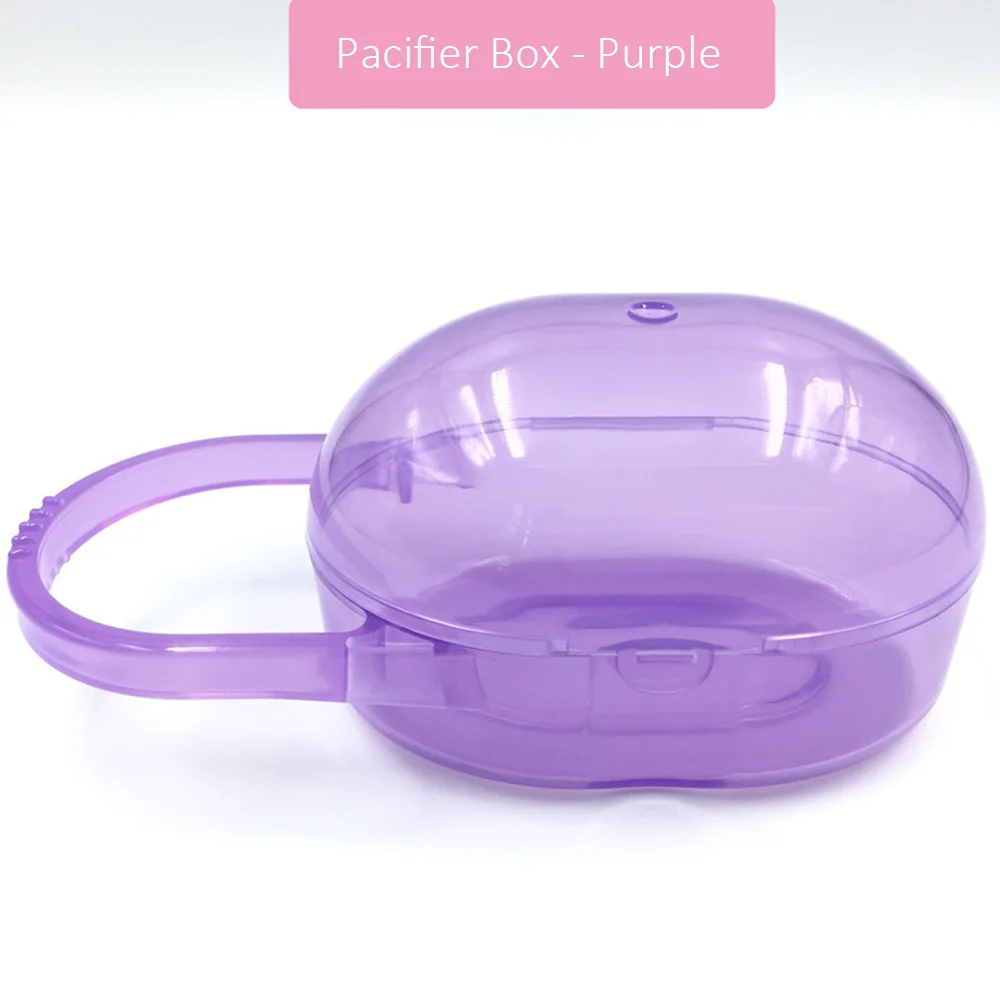 purple Переносная коробка для сосок, Детская Подставка для хранения сосок, чехол для хранения, дорожная коробка для хранения, детские соски для новорожденных, коробки, полипропиленовый стандарт - Цвет: purple