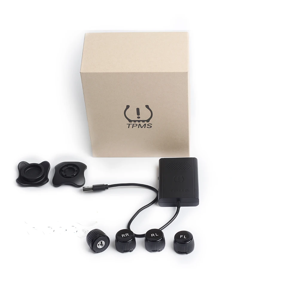  Prelingcar Car detector USB TPMS navegación Android 4 sensores internos inalámbricos Sistema de Mon