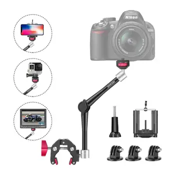 

Neewer 11-Inch Adjustable Articulating Friction Magic Arm, DSLR/Mirrorless/Action Camera/Smartphone/LCD Monitor Video Vlog Rig