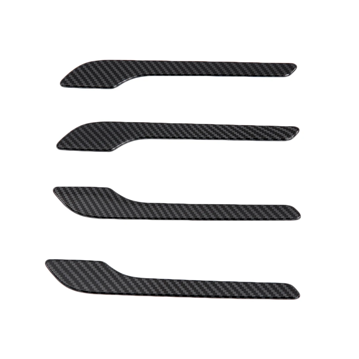 

4 шт. углеродного волокна внешняя сторона дверной ручки крышки Накладка протектор аксессуары подходят для 2018 2019 Тесла модель 3