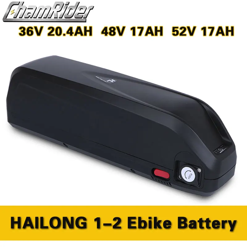 Аккумулятор Hailong Chamrider 36 В 48 52 в 20A 30A 40A BMS 350 Вт 500 750 1000 1500 18650 BBS02 BBSHD bafang|Батарея для