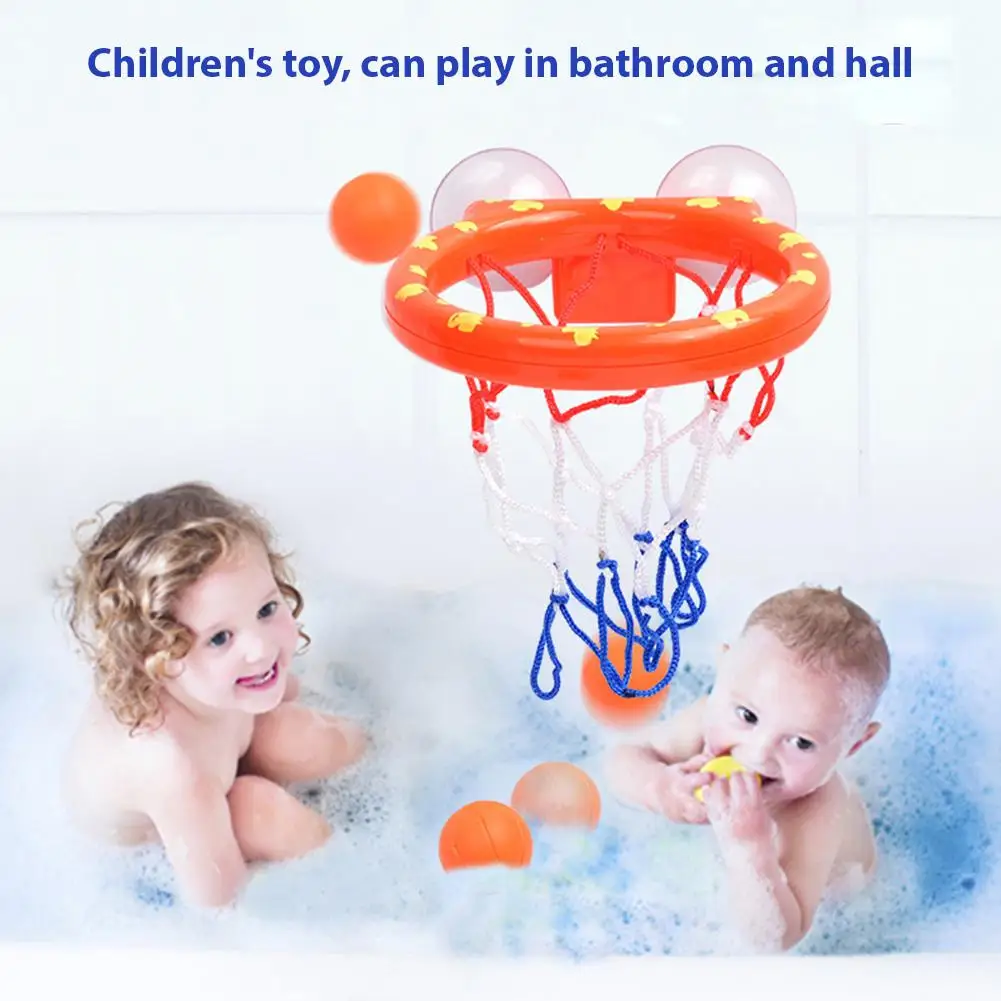 

Kuulee Kids Water Toy Children Bathroom Basketball Pinch Sound Ball Boys Girls Bath Toy Suction Cups Easy Install Birthday Gift