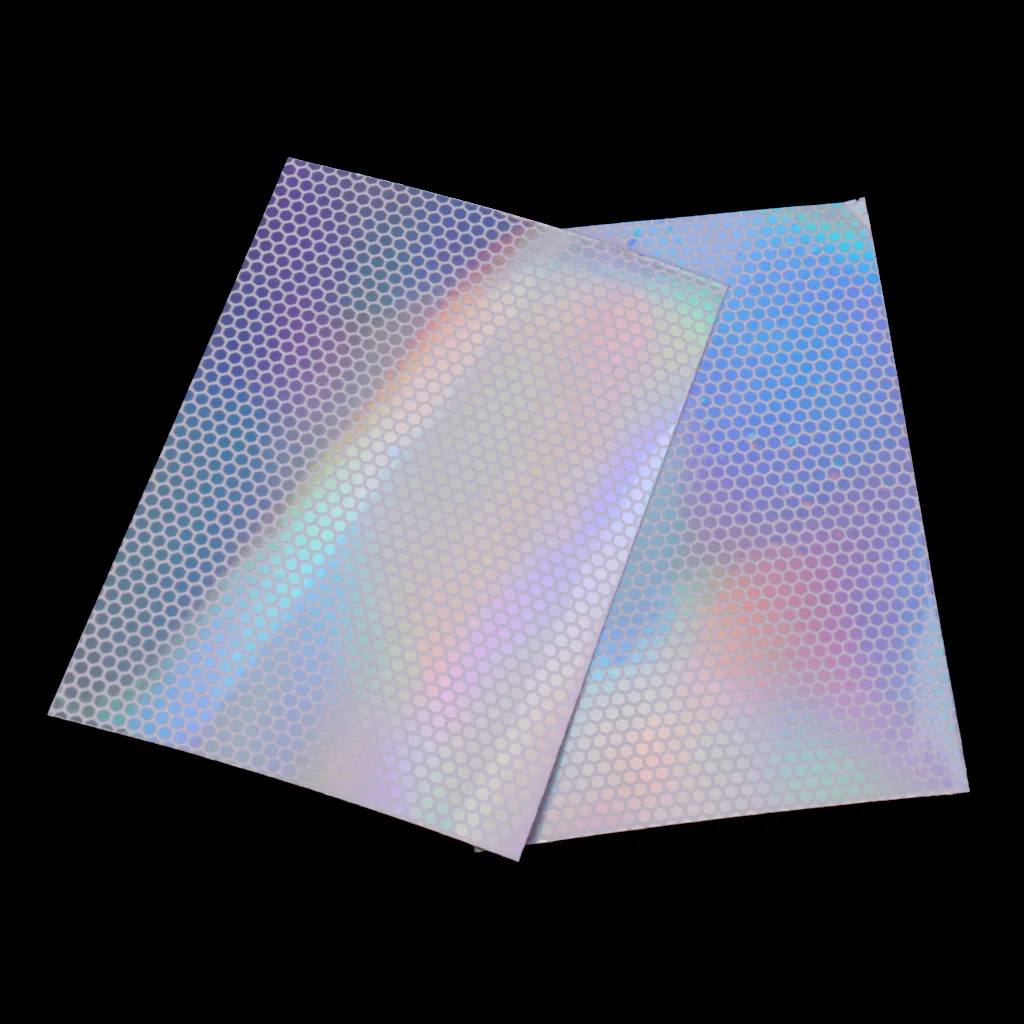 4Pcs Fishing Lure Tape Fish Outer Scale Holographic DIY Decorative Tape Reflective Prism Tapes for DIY Tackle Craft