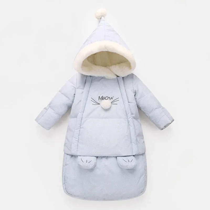 

Winter Baby Sleeping Bag Blue and Pink Hooded Long Sleeve Baby Winter Bag Cotton Warm Kids Sleeping Bag 70cm, 80cm, 90cm