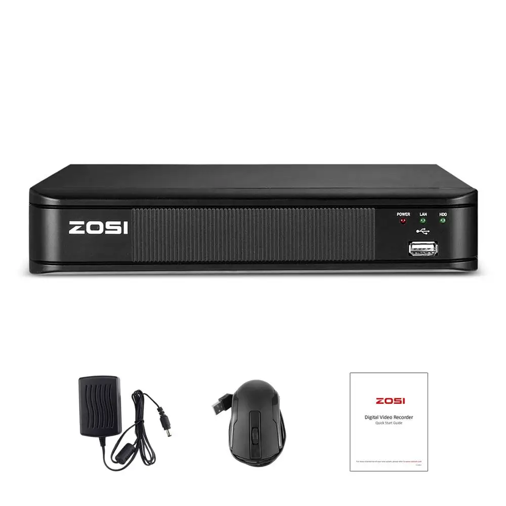 ZOSI 720P H.265 8-канальный сетевой видеорегистратор 4-в-1 CVBS AHD CVI TVI CCTV цифровой видеогеристратор обособленный для безопасности DVR RJ45 цифрового видео Регистраторы HDMI видео Выход