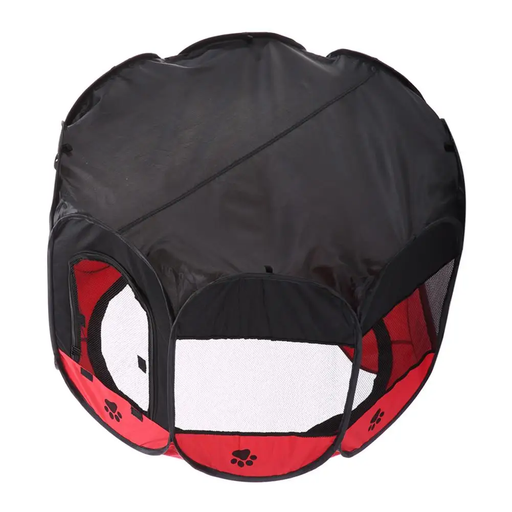 Portable Folding Pet Tent Dog House Cage Dog Cat Tent Playpen Puppy Kennel Easy Operation Octagon Fence