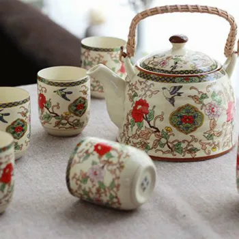 

FASHION CERAMICS 7PCS TEA SET (1 TEAPOT SIX TEA CUPS) HIGH QUALITY TEA SETS DRINKWARE CHINESE PORCELAIN KUNGFU TEA TOOLS