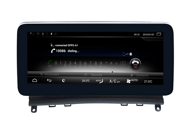 10,2" Android 9,0 автомобильный мультимедийный плеер gps навигация для Mercedes Benz C Class W204 2007-2010 с BT SD Стерео 8 ядерный 4G+ 32G