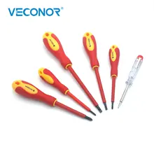 Veconor 6 pieces set of VDE insulated screwdrivers household electrical screwdriving tool magnetic tip 1000V safe Hand Tools Veconor 6 pieces set of VDE insulated screwdrivers household electrical screwdriving tool magnetic tip 1000V safe Hand Tools