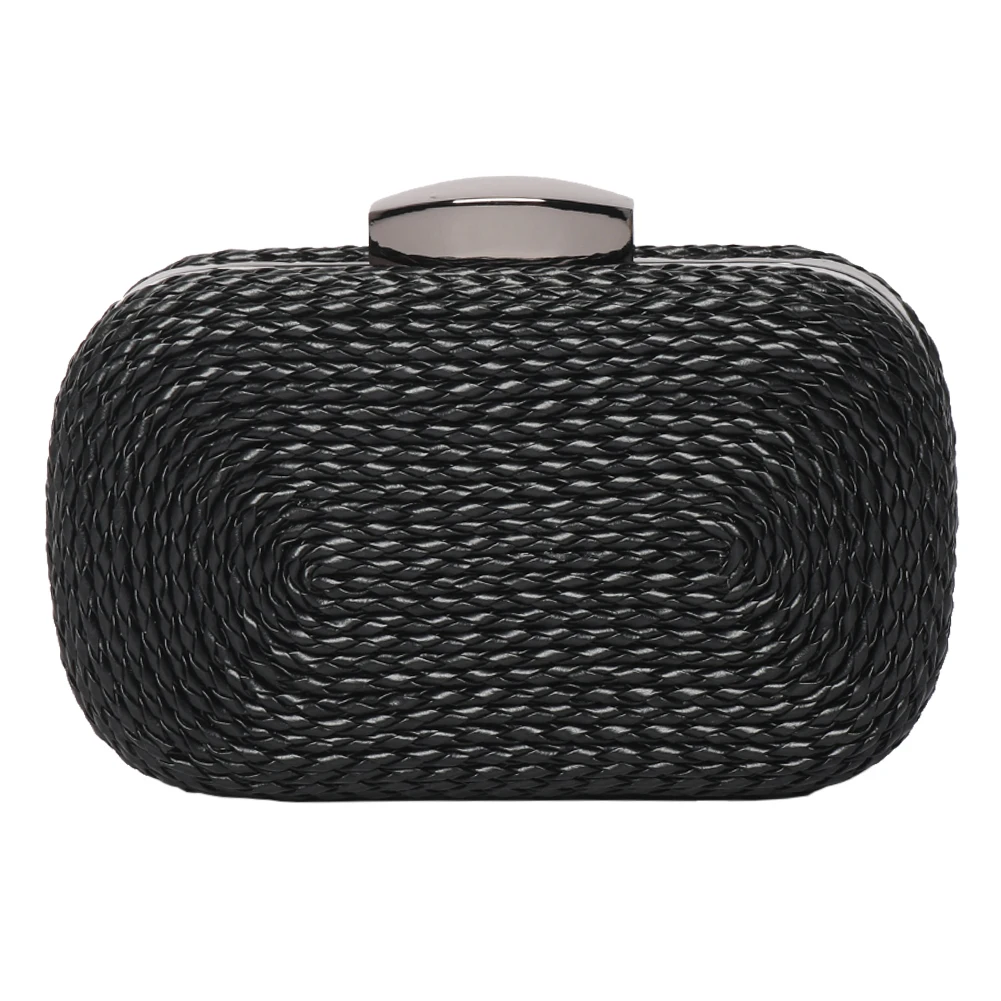 Elegant With Chain Ladies Bridal Purse Banquet Clutch Handbag Wedding Pouch Knitted Bag Fashion Evening Party Luxury