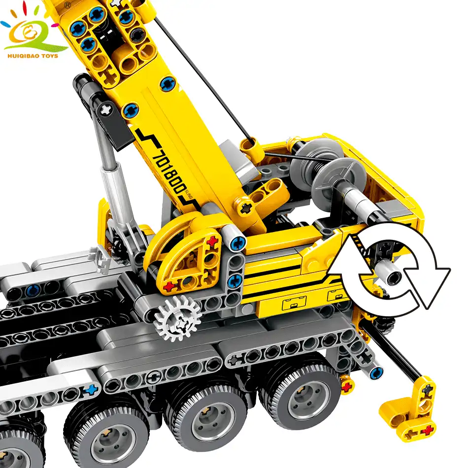 Sembo Blocksteine Engineering Kran Kinder Figur Spielzeug Model Geschenk 665PCS