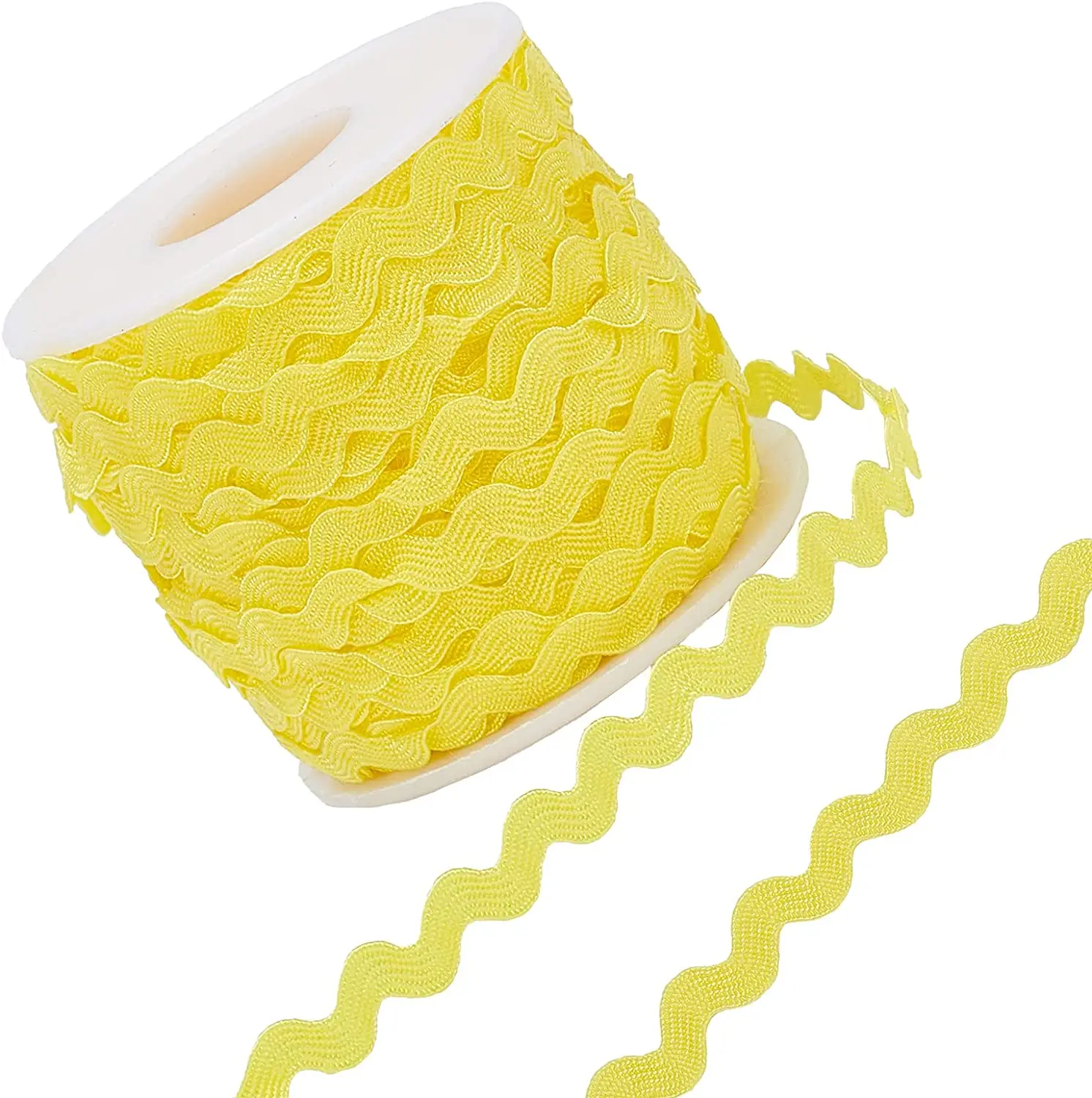 1 Roll 27yd/25m RIC Rac Trim Ribbon Wave Sewing Bending Fringe 5mm/0.2 inch for Flower Making Wedding (Yellow) | Украшения и