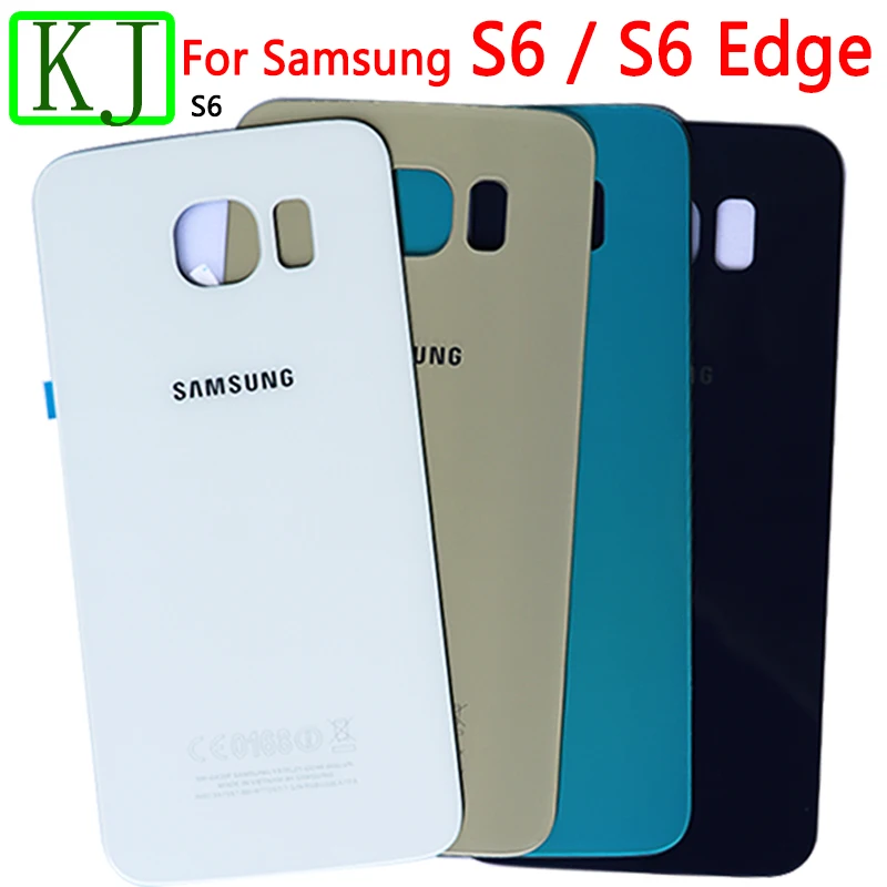100 шт для samsung Galaxy S6 G920/S6 Edge G925/S6 Edge Plus G928 задняя крышка Задняя стеклянная дверь для S6 крышка батареи