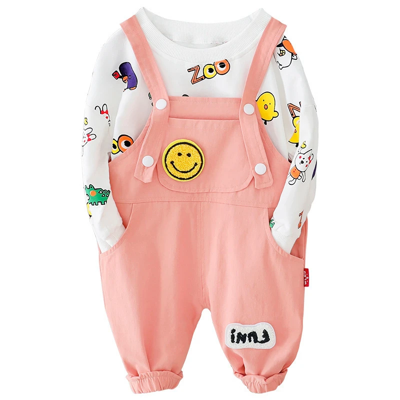 

2020 New Spring Autumn Children Clothes Suit Baby Boys Girls Print Cartoon T Shirt Pants 2pcs/sets Kid Infant Fashion Sportswear
