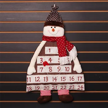 

1-24 Date Countdown Calendars Merry Christmas Decoration Gift Advent Calendars Xmas Door Wall Decor for Home Hanging Ornaments