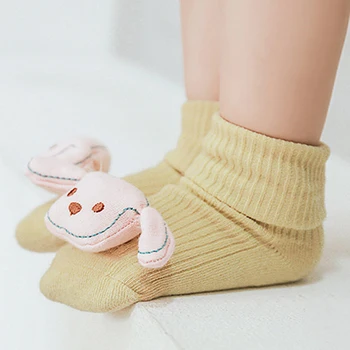 

Baby Socks Korean Cartoon Animal Doll Baby Socks Double Needle Non-slip Glue Children's Floor Socks2