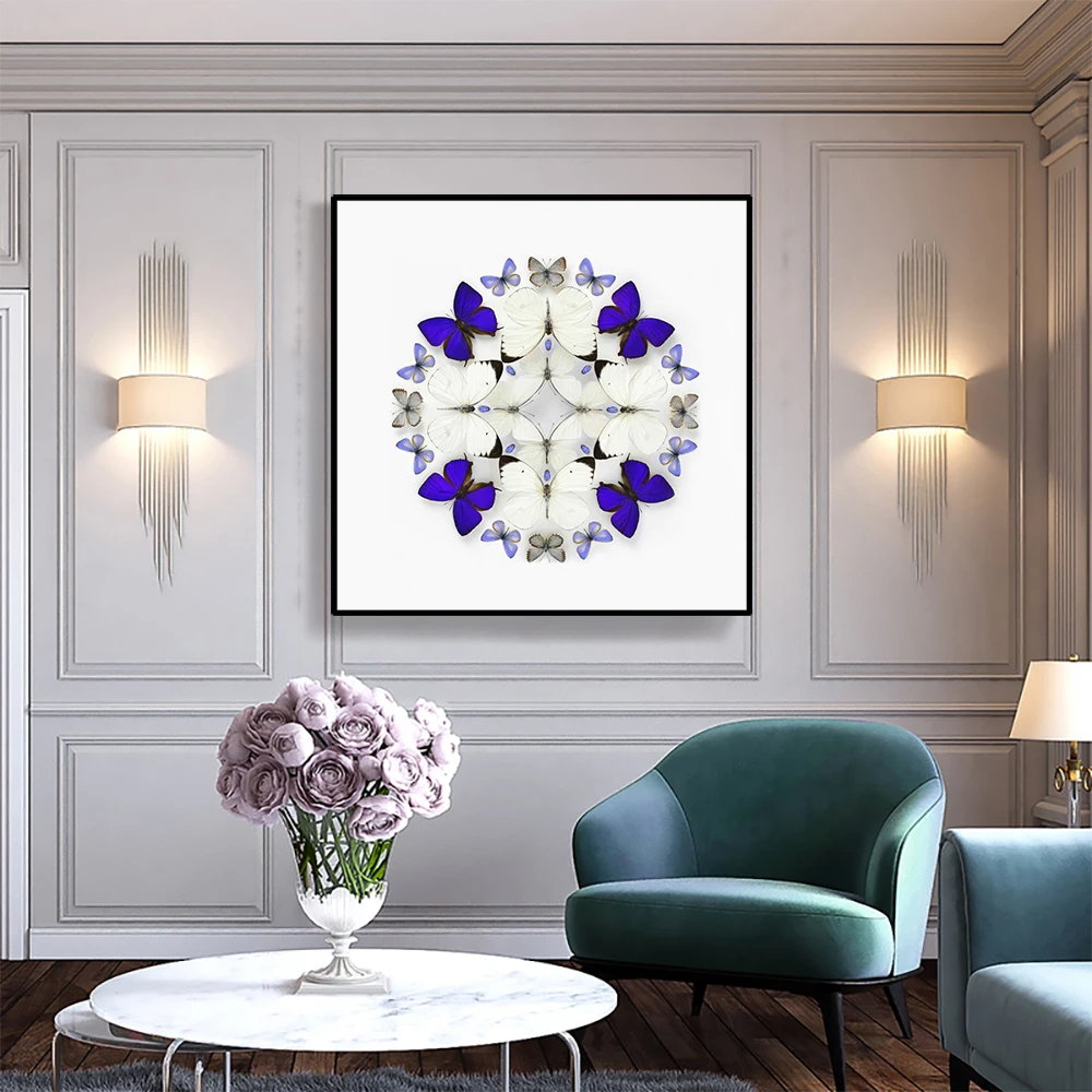 Современные Красочные бабочки образец холст картины настенные художественные