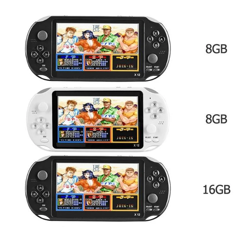 X12/X16 Ретро консоль Ручной игровой плеер 8G Встроенный 2000 игры Ручной игровой видео геймпад для FC CPS NEOGEO игровая консоль