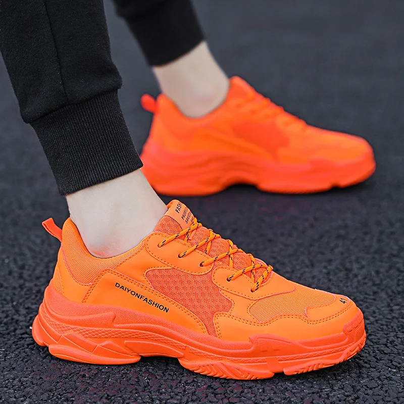 

INS Shoe Men's Korean-style Trend Versatile Candy-Colored Sports MEN'S Casual Shoes Autumn Online Celebrity Green Dad Trendy Sho
