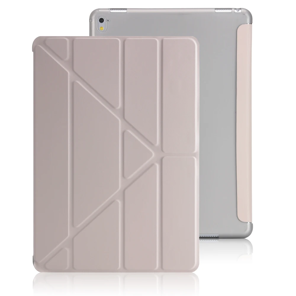 Для iPad Pro 9,7 чехол, pu кожаный смарт-чехол Флип-стенд ТПУ мягкий чехол Funda для iPad Pro 9,7 A1673/A1674/A1675 - Цвет: Серый
