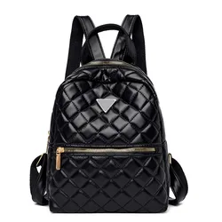 High Quality Leather Fashion Backpack Women Backpack Large Capacity School Bags for Teenage Girls Anti-theft Travel Shoulder Bag